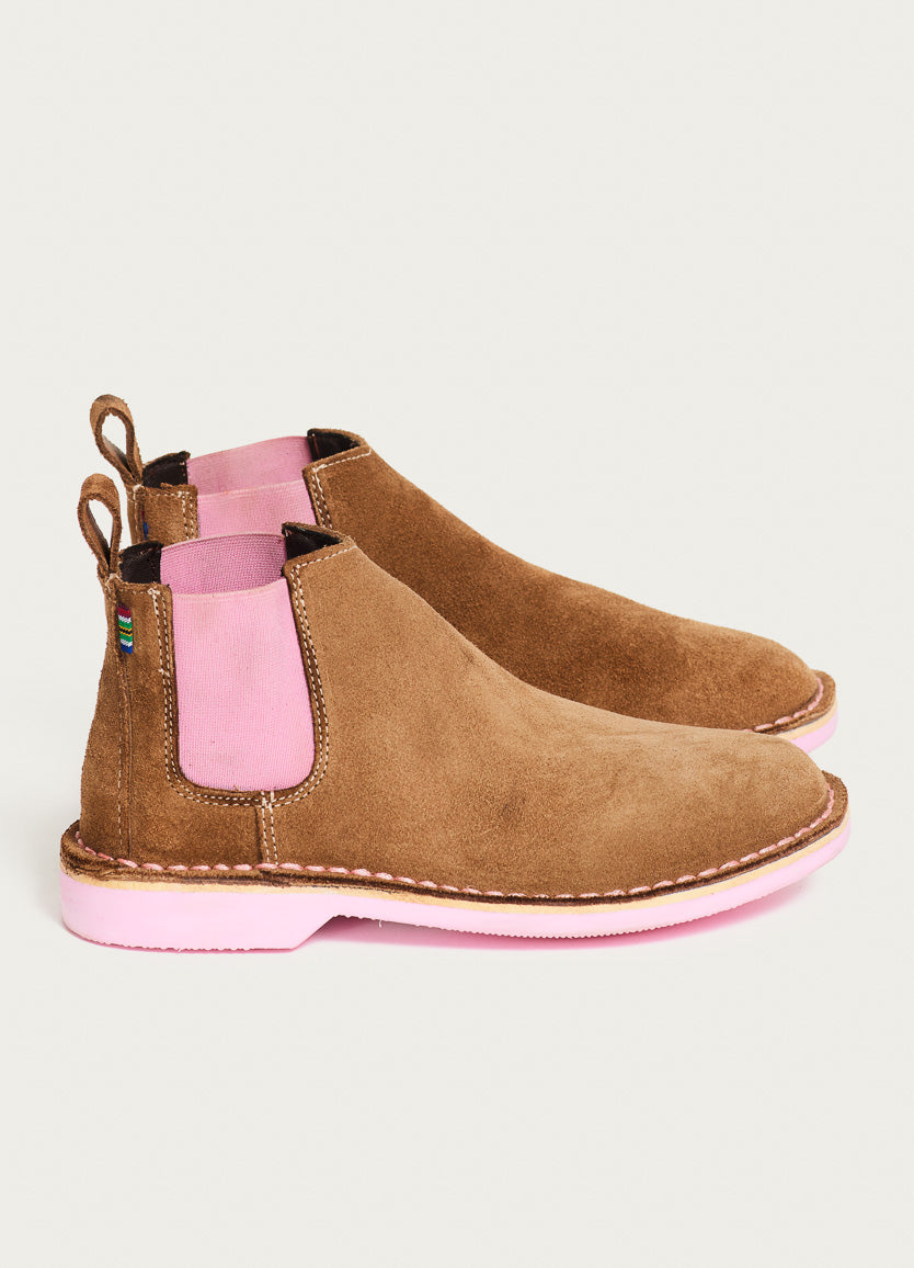 Pink suede hotsell chelsea boots