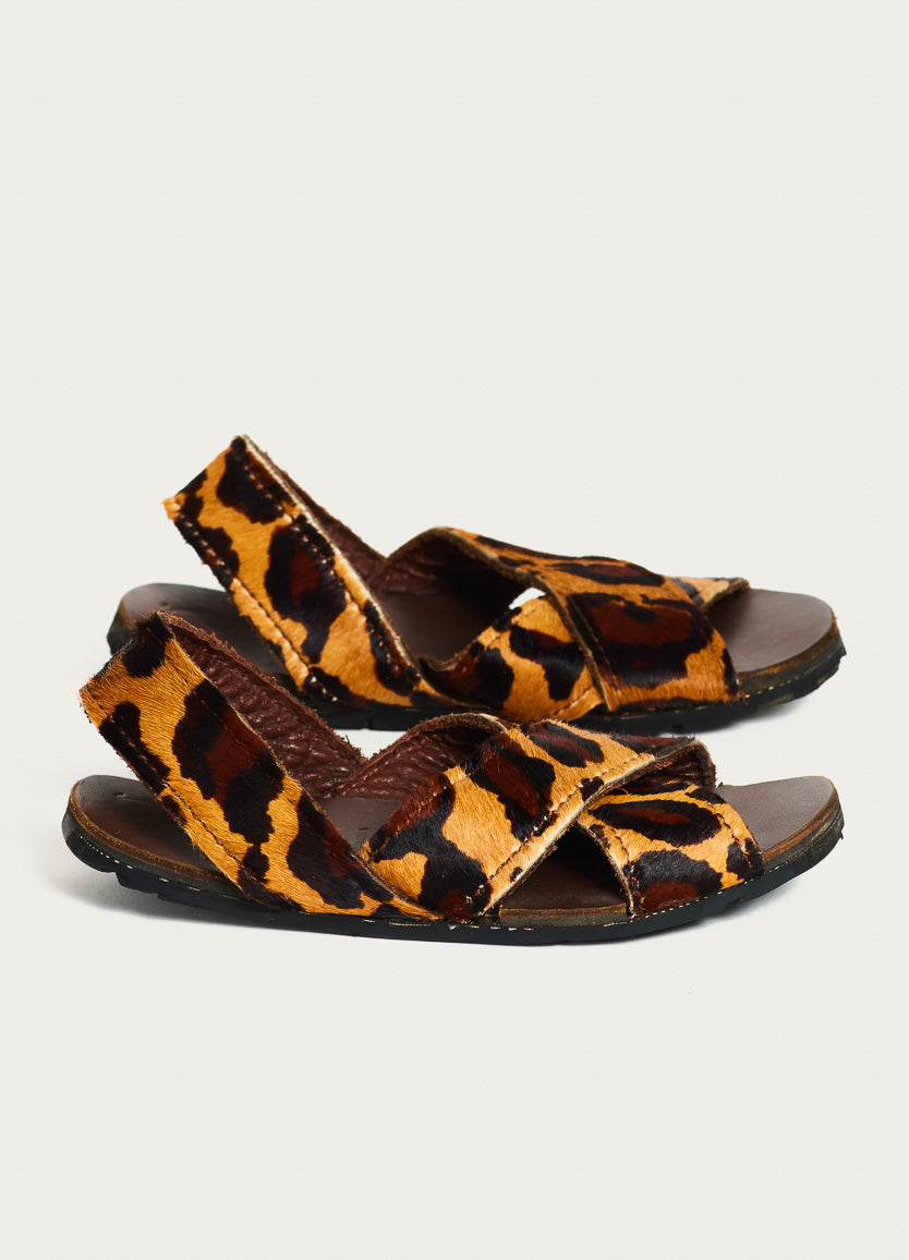 Leopard Tyre Sandal