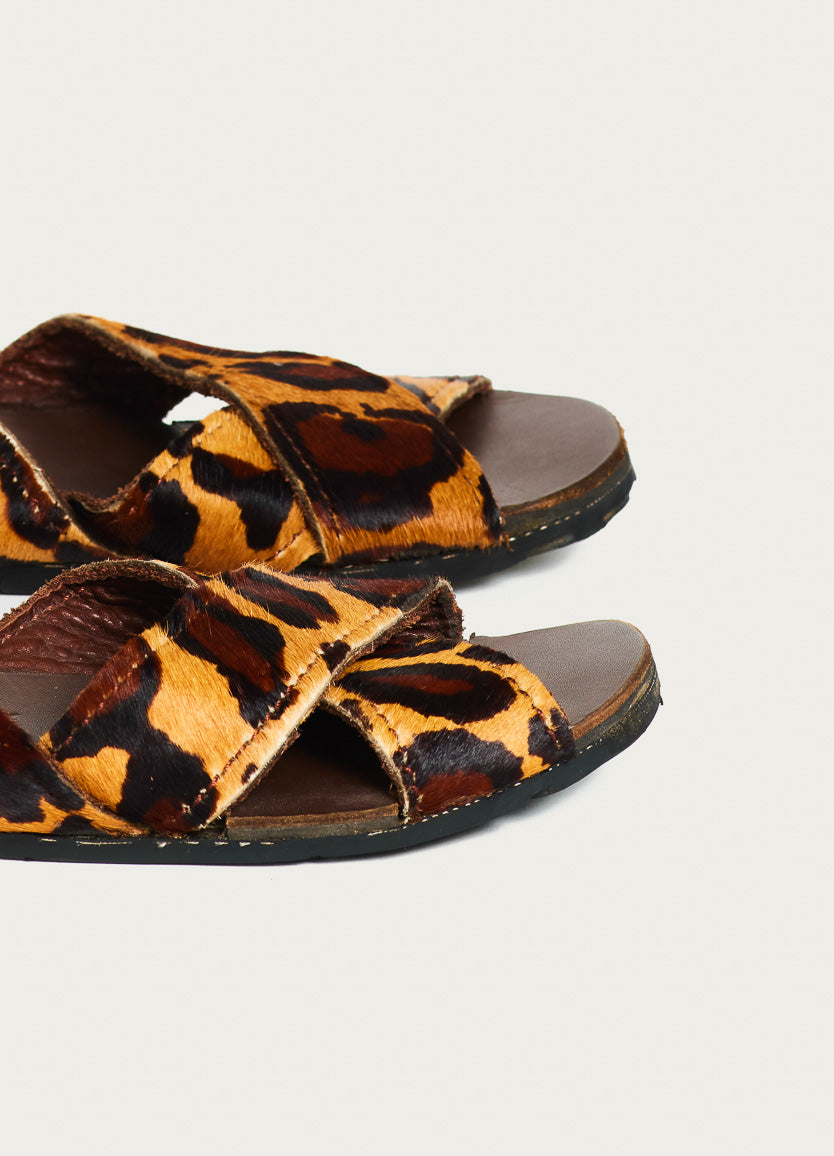 Leopard Tyre Sandal