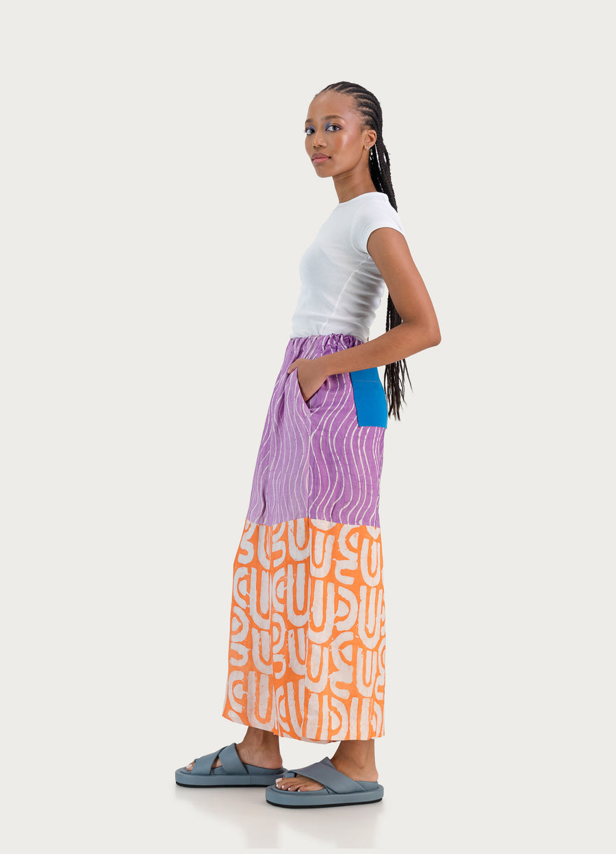 Purple & Orange Culotte