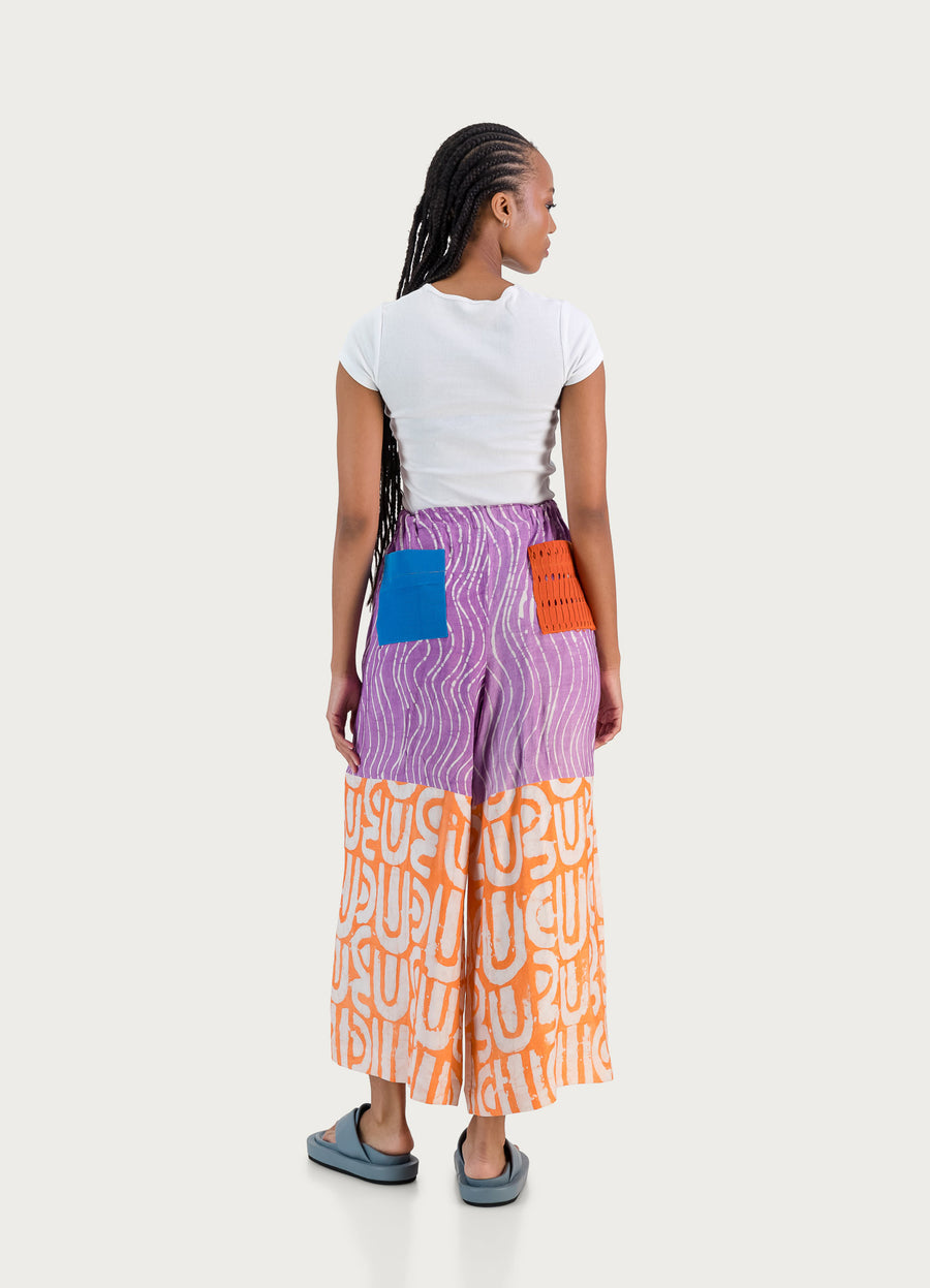 Purple & Orange Culotte