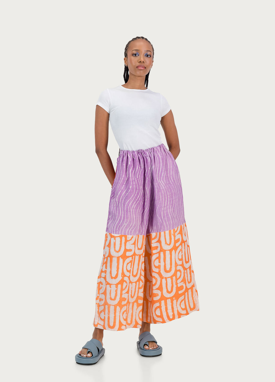 Purple & Orange Culotte