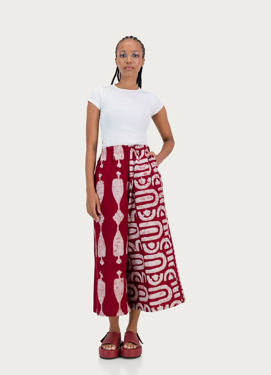 Red & White Culotte