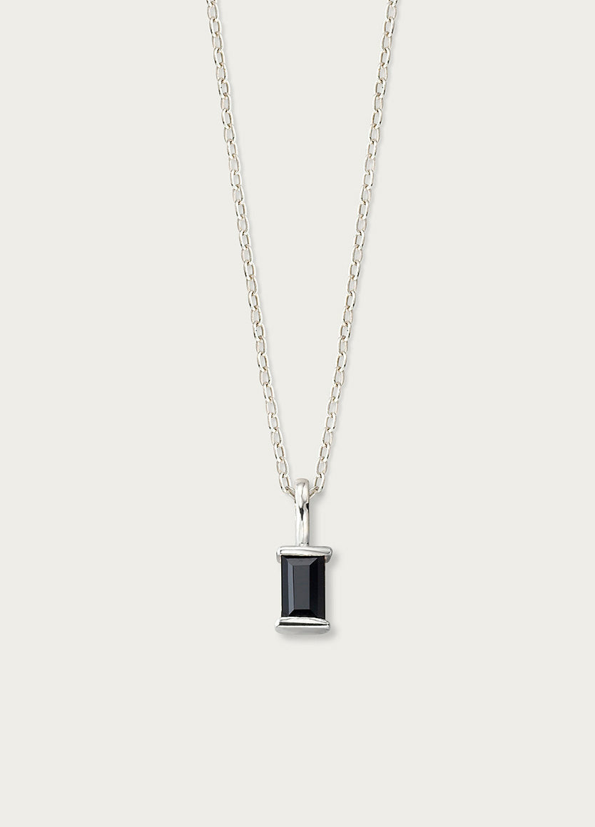 ORA RIA MIDNIGHT NECKLACE BLK SPINEL 5X3MM