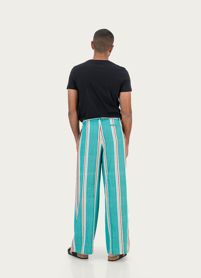 Striped Seam Classic Wide Pants