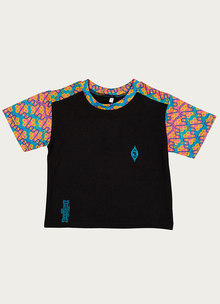 MASA MARA KIDDIES T-SHIRT BLACK SMALL PRINT