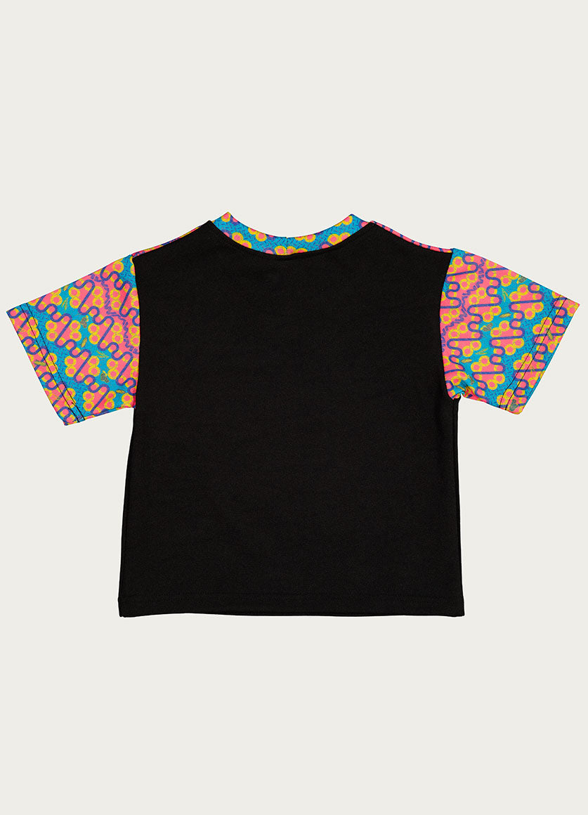 MASA MARA KIDDIES T-SHIRT BLACK SMALL PRINT