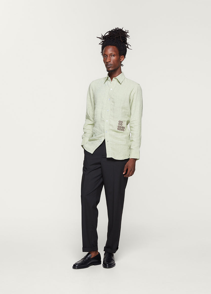 Linen Mint Green Shirt