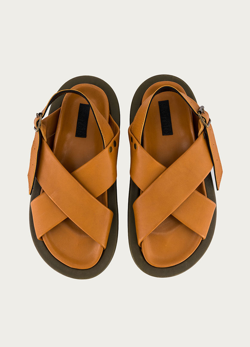 Tira Sandal Mustard / Green