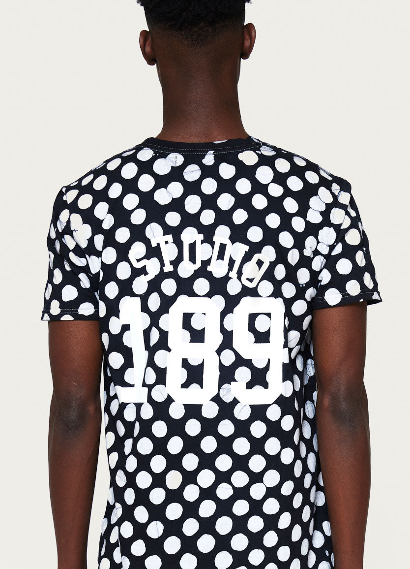 TSHIRT POLKA DOT BLACK WHITE