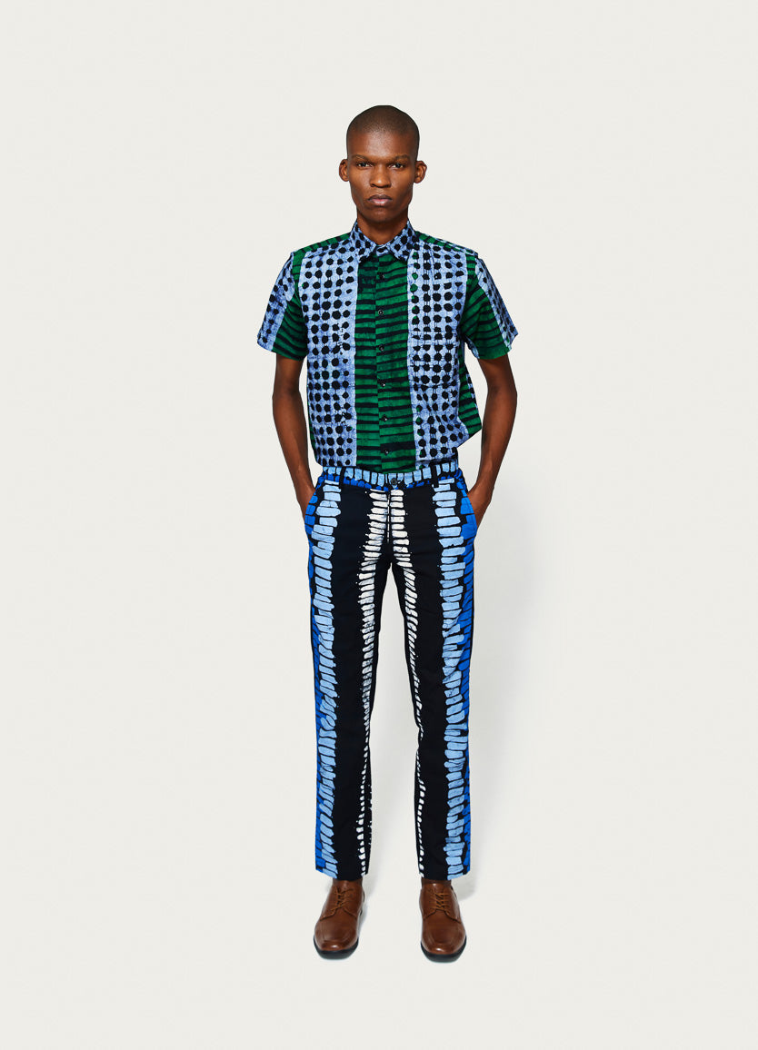 TROUSER ANDY LADDER BLACK BLUE