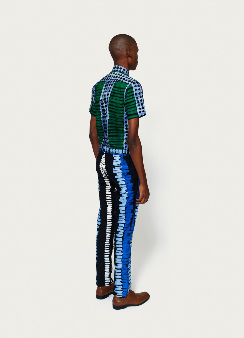 TROUSER ANDY LADDER BLACK BLUE