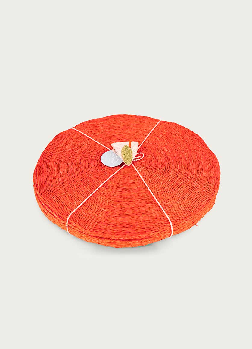 PLAITED PLACEMATS SET OF SIX BGSBTP6XW  CORAL