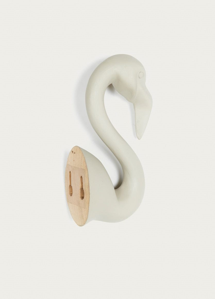 Small Flamingo White Wall Hook