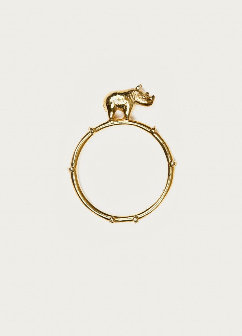 Balu Rhino Gold-Plated Ring