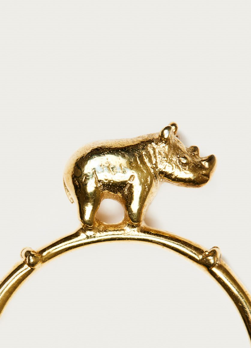 Balu Rhino Gold-Plated Ring